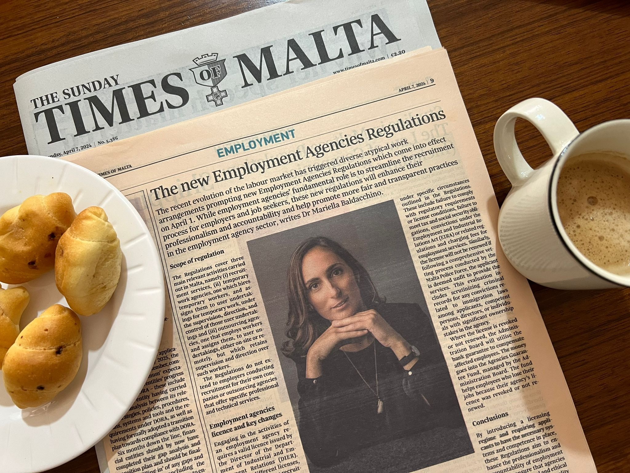 Our article published on the Sunday Times of Malta